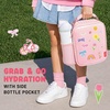 image:imageFit amp Fresh x Pipsticks Insulated Kids Lunch Bag with Stickers  Customizable Lunch Box for SchoolPink Gingham