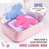 image:imageFit amp Fresh x Pipsticks Insulated Kids Lunch Bag with Stickers  Customizable Lunch Box for SchoolPink Gingham