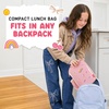image:imageFit amp Fresh x Pipsticks Insulated Kids Lunch Bag with Stickers  Customizable Lunch Box for SchoolPink Gingham
