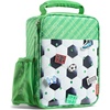 image:imageFit amp Fresh Customizable Charm Lunch Bag for Boys amp Girls Soccer Kids Lunch Box with 6 Sports Charms Premium Insulated Reusable Lunch Tote for SchoolGreen Soccer