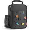 image:imageFit amp Fresh Customizable Charm Lunch Bag for Boys amp Girls Soccer Kids Lunch Box with 6 Sports Charms Premium Insulated Reusable Lunch Tote for SchoolBlack