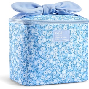 image:imageFit amp Fresh Luna Kids Lunch Bag for Girls  Insulated Kids Lunch Bag for School Cute Lunch Box for Kids Bento Lunch Bag with Bow Handle Reusable Lunch Tote for School amp Travel Cornflower in BloomCornflower in Bloom