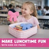 image:imageCool Coolers Kids Shaped Ice Packs for Lunch Boxes  Reusable Slim Ice Packs for Kids Lunch Box Freezer Packs for Bento Boxes Long Lasting BPA Free for School Camp amp Sports Bows 4PkMulticolor Bows