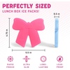 image:imageCool Coolers Kids Shaped Ice Packs for Lunch Boxes  Reusable Slim Ice Packs for Kids Lunch Box Freezer Packs for Bento Boxes Long Lasting BPA Free for School Camp amp Sports Bows 4PkMulticolor Bows