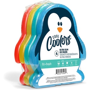 image:imageCool Coolers Kids Shaped Ice Packs for Lunch Boxes  Reusable Slim Ice Packs for Kids Lunch Box Freezer Packs for Bento Boxes Long Lasting BPA Free for School Camp amp Sports Game Controllers 4PkMulticolor Penguin