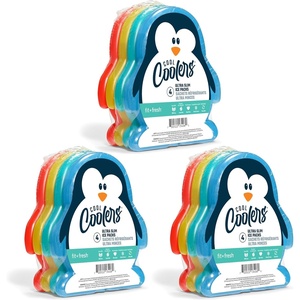 image:imageCool Coolers Kids Shaped Ice Packs for Lunch Boxes  Reusable Slim Ice Packs for Kids Lunch Box Freezer Packs for Bento Boxes Long Lasting BPA Free for School Camp amp Sports Game Controllers 4PkPenguin 12 pack