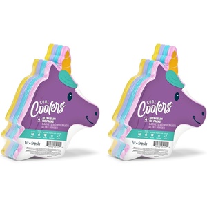 image:imageCool Coolers Kids Shaped Ice Packs for Lunch Boxes  Reusable Slim Ice Packs for Kids Lunch Box Freezer Packs for Bento Boxes Long Lasting BPA Free for School Camp amp Sports Game Controllers 4PkUnicorn 8 Pack