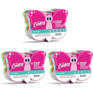 image:imageCool Coolers Kids Shaped Ice Packs for Lunch Boxes  Reusable Slim Ice Packs for Kids Lunch Box Freezer Packs for Bento Boxes Long Lasting BPA Free for School Camp amp Sports Game Controllers 4PkButterfly 12 pack