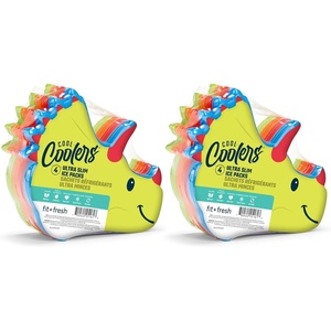 image:imageCool Coolers Kids Shaped Ice Packs for Lunch Boxes  Reusable Slim Ice Packs for Kids Lunch Box Freezer Packs for Bento Boxes Long Lasting BPA Free for School Camp amp Sports Game Controllers 4PkDino 8 Pack