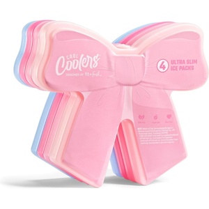 image:imageCool Coolers Kids Shaped Ice Packs for Lunch Boxes  Reusable Slim Ice Packs for Kids Lunch Box Freezer Packs for Bento Boxes Long Lasting BPA Free for School Camp amp Sports Bows 4PkMulticolor Bows