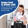 image:imageFit amp Fresh Cool Coolers Soft Ice for Lunch Bags 2pk Flexible Stretch Nylon Durable Reusable Lunch Box Ice Packs Soft Ice Reusable Freezer Packs Lunch Ice Cornflower Blue PicnicPink Bows 2 Pack