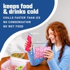 image:imageFit amp Fresh Cool Coolers Soft Ice for Lunch Bags 2pk Flexible Stretch Nylon Durable Reusable Lunch Box Ice Packs Soft Ice Reusable Freezer Packs Lunch Ice Cornflower Blue PicnicSweet Pink Print 2 Pack