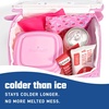image:imageFit amp Fresh Cool Coolers Soft Ice for Lunch Bags 2pk Flexible Stretch Nylon Durable Reusable Lunch Box Ice Packs Soft Ice Reusable Freezer Packs Lunch Ice Cornflower Blue PicnicSweet Pink Print 2 Pack