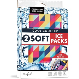 image:imageFit amp Fresh Cool Coolers Soft Ice for Lunch Bags 2pk Flexible Stretch Nylon Durable Reusable Lunch Box Ice Packs Soft Ice Reusable Freezer Packs Lunch Ice Cornflower Blue PicnicPrism  Cobalt 2 Pack