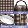 image:imageFit amp Fresh Bloomington Lunch Bag for Women  Insulated Large Lunch Box for Work with Containers LeakResistant Gingham TanBrown and Tan Gingham