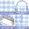 image:imageFit amp Fresh Bloomington Lunch Bag for Women  Insulated Large Lunch Box for Work with Containers LeakResistant Gingham TanCornflower Blue Picnic