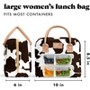 image:imageFit amp Fresh Bloomington Lunch Bag for Women  Insulated Large Lunch Box for Work with Containers LeakResistant Gingham TanCowhide