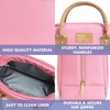 image:imageFit amp Fresh Bloomington Lunch Bag for Women  Insulated Large Lunch Box for Work with Containers LeakResistant Gingham TanDusty Rose