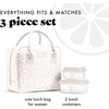 image:imageFit amp Fresh Bloomington Lunch Bag for Women  Insulated Large Lunch Box for Work with Containers LeakResistant Gingham TanFeline Fine Ivory
