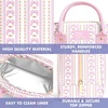 image:imageFit amp Fresh Bloomington Lunch Bag for Women  Insulated Large Lunch Box for Work with Containers LeakResistant Gingham TanPink Wallpaper Bows