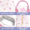 image:imageFit amp Fresh Bloomington Lunch Bag for Women  Insulated Large Lunch Box for Work with Containers LeakResistant Gingham TanSweet Floral Bows