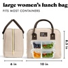 image:imageFit amp Fresh Bloomington Lunch Bag for Women  Insulated Large Lunch Box for Work with Containers LeakResistant Gingham TanTan