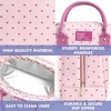 image:imageFit amp Fresh Bloomington Lunch Bag for Women  Insulated Large Lunch Box for Work with Containers LeakResistant Gingham TanTiny Pink Hearts
