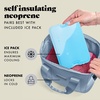 image:imageFit amp Fresh Remi Lunch Bag for Women Work  Neoprene Lunch Tote with Containers amp Ice Pack Reusable Meal Prep Lunch Box Large Capacity Machine WashableBlue