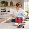image:imageFit amp Fresh Remi Lunch Bag for Women Work  Neoprene Lunch Tote with Containers amp Ice Pack Reusable Meal Prep Lunch Box Large Capacity Machine WashableRed Gingham