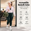 image:imageFit amp Fresh Remi Lunch Bag for Women Work  Neoprene Lunch Tote with Containers amp Ice Pack Reusable Meal Prep Lunch Box Large Capacity Machine WashableOlive Green