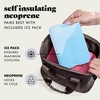 image:imageFit amp Fresh Remi Lunch Bag for Women Work  Neoprene Lunch Tote with Containers amp Ice Pack Reusable Meal Prep Lunch Box Large Capacity Machine WashableChocolate Feline Fine