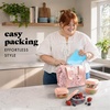 image:imageFit amp Fresh Remi Lunch Bag for Women Work  Neoprene Lunch Tote with Containers amp Ice Pack Reusable Meal Prep Lunch Box Large Capacity Machine WashablePink Ditsy Flowers