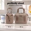 image:imageFit amp Fresh Remi Lunch Bag for Women Work  Neoprene Lunch Tote with Containers amp Ice Pack Reusable Meal Prep Lunch Box Large Capacity Machine WashableTaupe