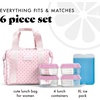 image:imageFit amp Fresh Remi Lunch Bag for Women Work  Neoprene Lunch Tote with Containers amp Ice Pack Reusable Meal Prep Lunch Box Large Capacity Machine WashableTiny Hearts