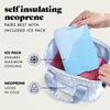 image:imageFit amp Fresh Remi Lunch Bag for Women Work  Neoprene Lunch Tote with Containers amp Ice Pack Reusable Meal Prep Lunch Box Large Capacity Machine WashableBlue Vintage Flowers
