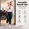 image:imageFit amp Fresh Remi Lunch Bag for Women Work  Neoprene Lunch Tote with Containers amp Ice Pack Reusable Meal Prep Lunch Box Large Capacity Machine WashableChocolate Feline Fine