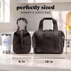 image:imageFit amp Fresh Remi Lunch Bag for Women Work  Neoprene Lunch Tote with Containers amp Ice Pack Reusable Meal Prep Lunch Box Large Capacity Machine WashableChocolate Feline Fine