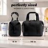 image:imageFit amp Fresh Remi Lunch Bag for Women Work  Neoprene Lunch Tote with Containers amp Ice Pack Reusable Meal Prep Lunch Box Large Capacity Machine WashableBlack