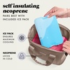 image:imageFit amp Fresh Remi Lunch Bag for Women Work  Neoprene Lunch Tote with Containers amp Ice Pack Reusable Meal Prep Lunch Box Large Capacity Machine WashableTaupe