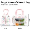 image:imageFit amp Fresh Remi Lunch Bag for Women Work  Neoprene Lunch Tote with Containers amp Ice Pack Reusable Meal Prep Lunch Box Large Capacity Machine WashableDainty Bows