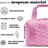 image:imageFit amp Fresh Remi Lunch Bag for Women Work  Neoprene Lunch Tote with Containers amp Ice Pack Reusable Meal Prep Lunch Box Large Capacity Machine WashableSweet Pink Block