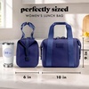 image:imageFit amp Fresh Remi Lunch Bag for Women Work  Neoprene Lunch Tote with Containers amp Ice Pack Reusable Meal Prep Lunch Box Large Capacity Machine WashableNavy