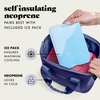 image:imageFit amp Fresh Remi Lunch Bag for Women Work  Neoprene Lunch Tote with Containers amp Ice Pack Reusable Meal Prep Lunch Box Large Capacity Machine WashableNavy