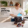 image:imageFit amp Fresh Remi Lunch Bag for Women Work  Neoprene Lunch Tote with Containers amp Ice Pack Reusable Meal Prep Lunch Box Large Capacity Machine WashableChocolate Feline Fine