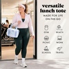 image:imageFit amp Fresh Remi Lunch Bag for Women Work  Neoprene Lunch Tote with Containers amp Ice Pack Reusable Meal Prep Lunch Box Large Capacity Machine WashableBlue Vintage Flowers