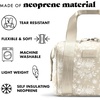 image:imageFit amp Fresh Remi Lunch Bag for Women Work  Neoprene Lunch Tote with Containers amp Ice Pack Reusable Meal Prep Lunch Box Large Capacity Machine WashableTan Floral