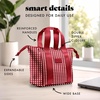 image:imageFit amp Fresh Remi Lunch Bag for Women Work  Neoprene Lunch Tote with Containers amp Ice Pack Reusable Meal Prep Lunch Box Large Capacity Machine WashableRed Gingham