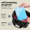 image:imageFit amp Fresh Remi Lunch Bag for Women Work  Neoprene Lunch Tote with Containers amp Ice Pack Reusable Meal Prep Lunch Box Large Capacity Machine WashableBlack