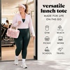 image:imageFit amp Fresh Remi Lunch Bag for Women Work  Neoprene Lunch Tote with Containers amp Ice Pack Reusable Meal Prep Lunch Box Large Capacity Machine WashablePink Ditsy Flowers