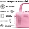 image:imageFit amp Fresh Remi Lunch Bag for Women Work  Neoprene Lunch Tote with Containers amp Ice Pack Reusable Meal Prep Lunch Box Large Capacity Machine WashablePink